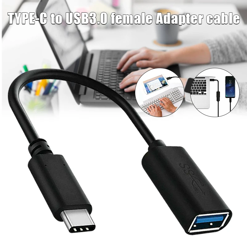 

USB-C 3.1 Type C Male to USB 3.0 Female OTG Adapter Portable Converter Cable LHB99
