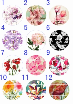 

Handmade Colorful picture Round Glass Cabochons Refrigerator magnet for Necklace Decoration and Phone Chain Accessaries236