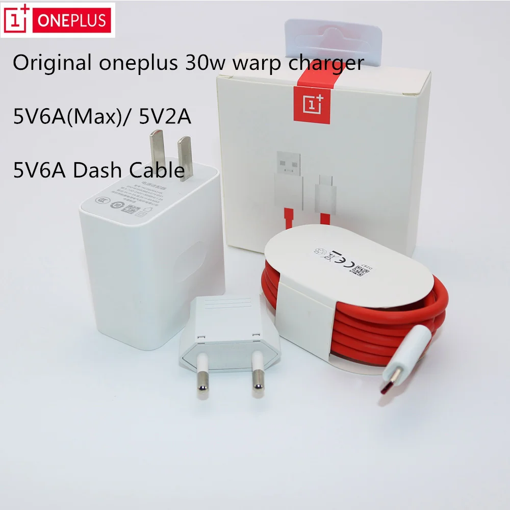 OnePlus Warp Charge 30 Вт адаптер питания Warp EU US зарядное устройство 5V6A MAX type C/USB кабель Быстрая зарядка 30 Вт для OnePlus 7 Pro