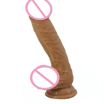 FAAK 7/8 Inch Realistic Dildo With Sucker Double Layer Silicone Fake Penis Lifelike Sex Toys For Women Strapon Dildo Sex Shop 3