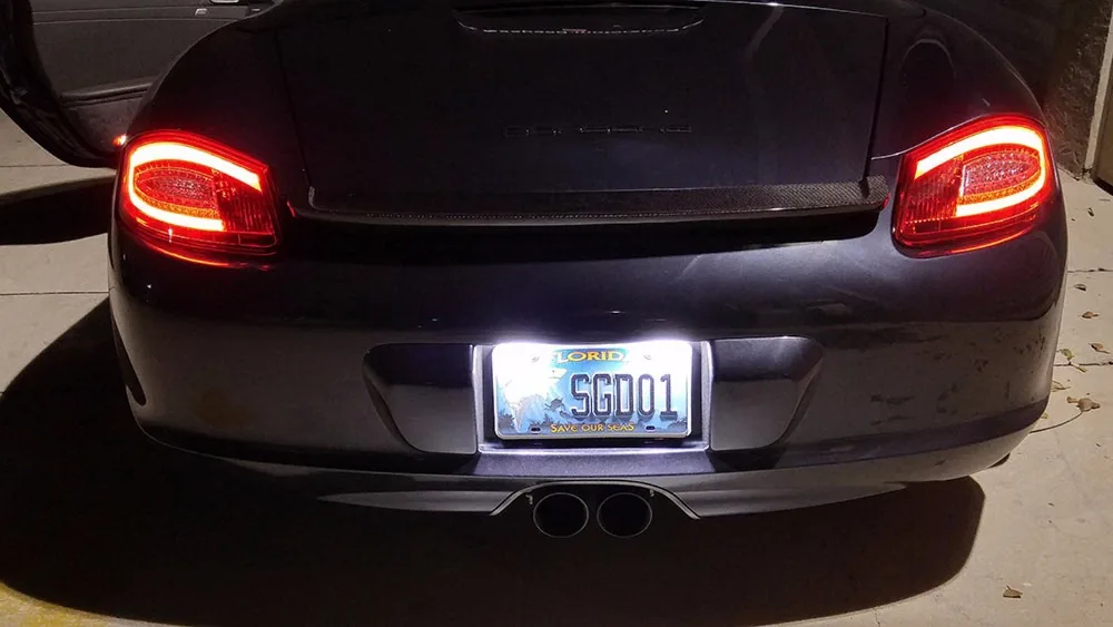 2x автомобилей Светодиодный подсветка номерного знака Лампы для транспортера T5 Caddy Touran Golf 5 Passat 01-05 светодиодный авто подсветка для салона автомобиля