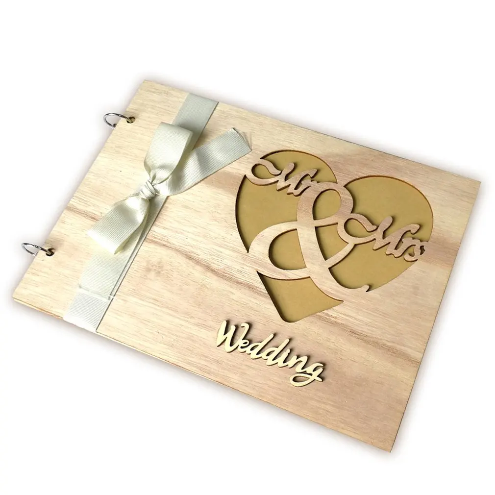  Wooden Wedding Invitation Card Party Notebook Wedding Decoration Supplies Holiday Festival Wooden C - 4.00025E+12