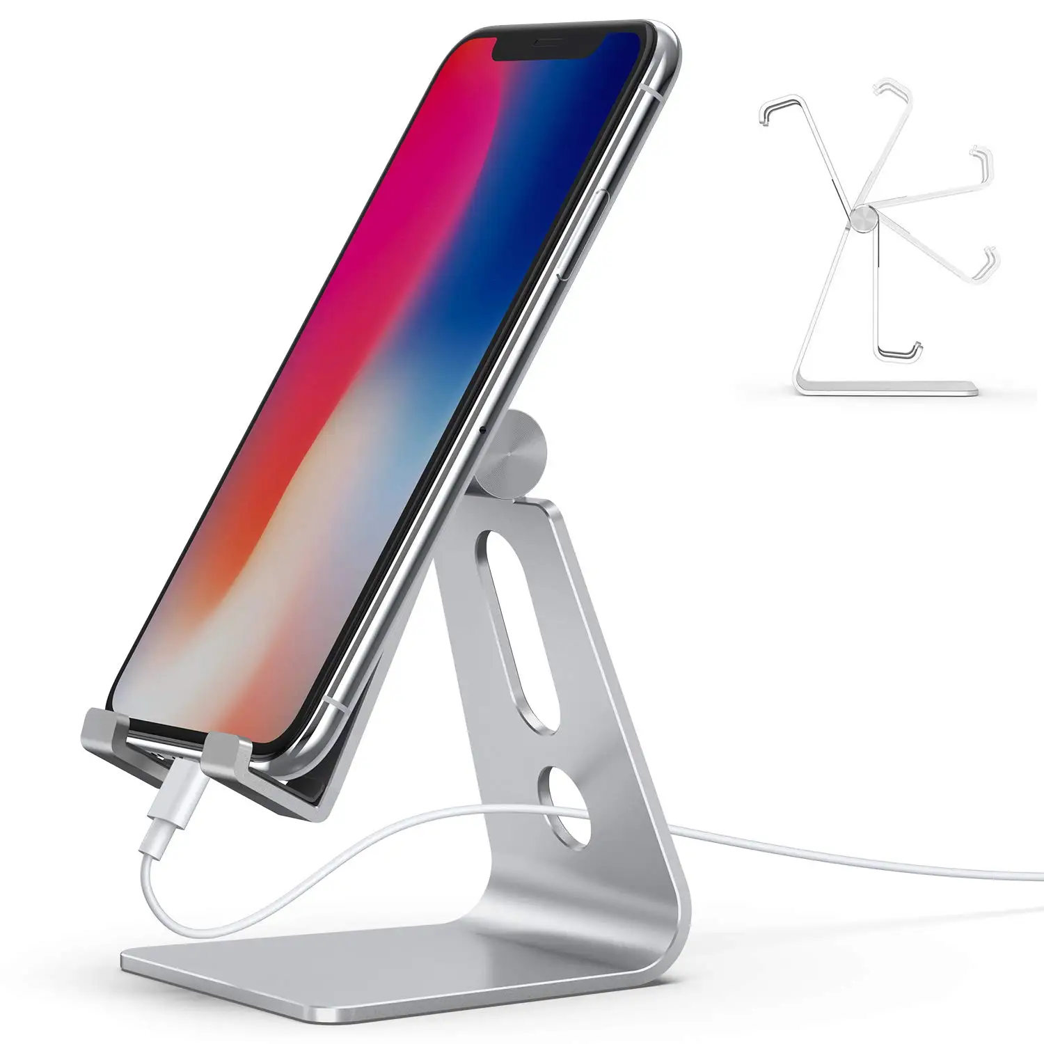

Cell Phone Stand, [Update Version] Cradle, Dock, Holder Compatible with iPhone Xs XR 8 X 7 6 6s Plus SE 5 5s Charging