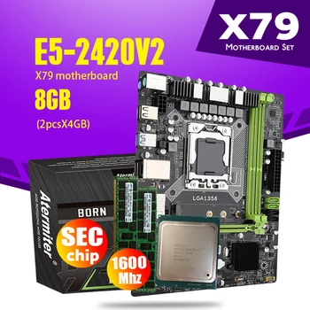 

Atermiter X9A X79 motherboard set with Xeon LGA 1356 E5 2420 V2 cpu 2pcs x 4GB= 8GB 1600MHz DDR3 ECC REG memory RAM PC3 12800