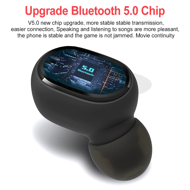 E6S TWS Bluetooth 5 0 Earphone HIFI Stereo Noise Reduction Wireless Earbuds Mini IPX5 Bluetooth Sports Headphone with Mic