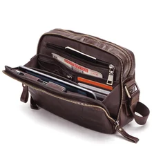 

New Design fashion First layer cowhide men's designer messenger multi functional single shoulder High-quality Crossbody Bags