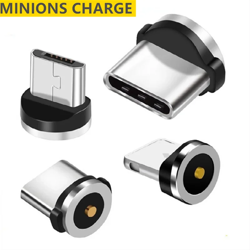 Кабель для зарядки Micro USB/USB-C 1 м круглый 8 контактов магнитный поддержка быстрой
