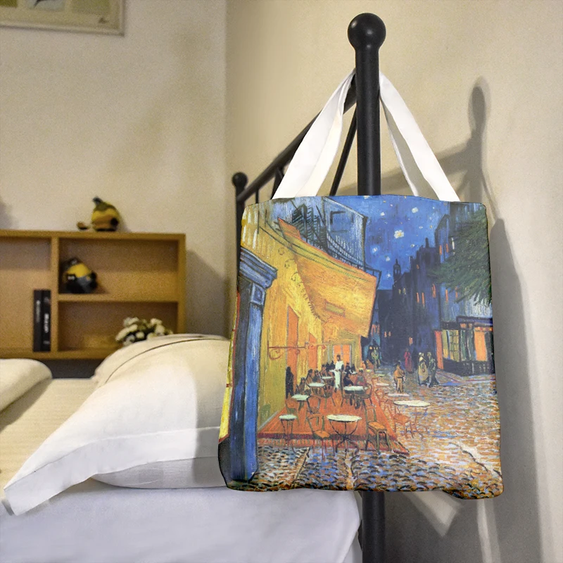 New Van Gogh Oil Painting Canvas Tote Bag Retro Art Fashion Travel Bag Women Leisure Eco Shopping High Quality Foldable Handbag New Van Gogh Oil Painting Canvas Tote Bag Retro Art Fashion Travel Bag Women Leisure Eco Shopping High Quality Foldable Handbag