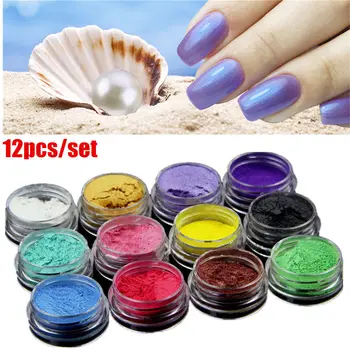

12 colors / set of nail polish glitter powder pearl powder soap cosmetic resin coloring agent dye