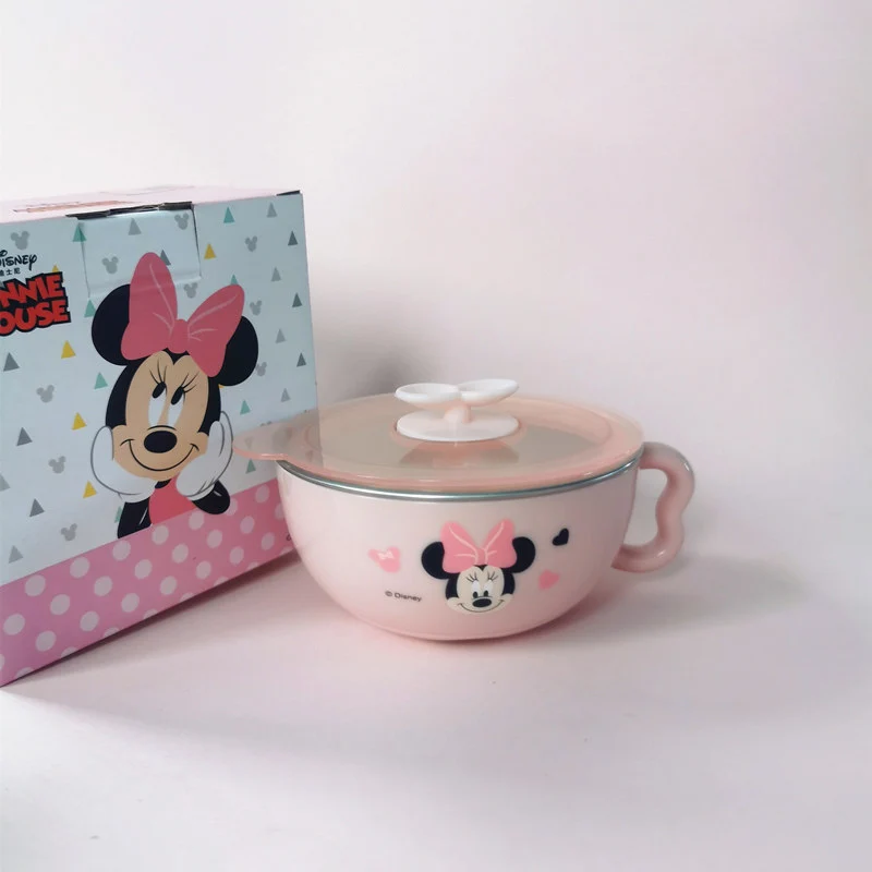 Disney Детские Мультяшные, из нержавеющей стали чаша 316 набор ложек и вилок посуда для детей платье принцессы с Микки-Маусом - Цвет: Color4