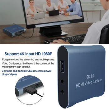 

4K 1080P For Game Live Streaming Video Card CPU Plug And Play Multifunction Mobile Phone HDMI Online Teaching USB 3.0