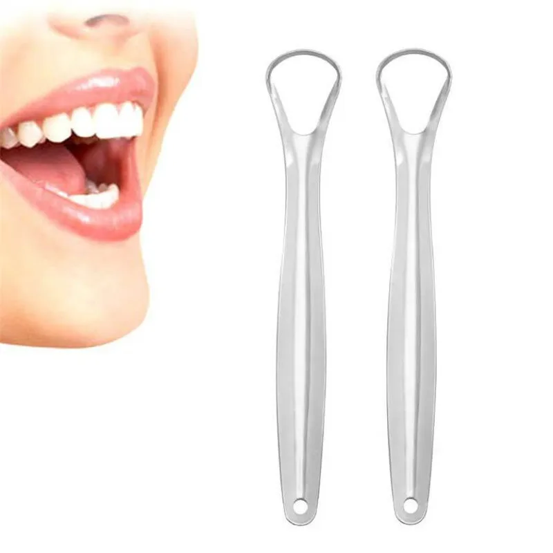 

1PC Useful Tongue Scraper Stainless Steel Oral Tongue Cleaner Medical Mouth Brush Reusable Fresh Breath Maker