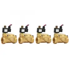 G1-1/" Нормально открытый латунный Электрический электромагнитный клапан для воды воздуха 232psi 0-1.6Mpa