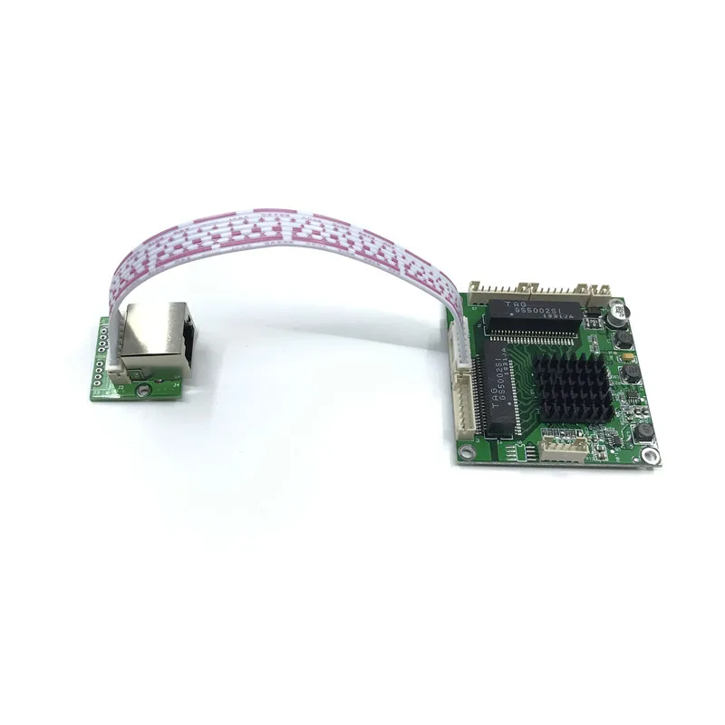With adapter module Промышленный сорт мини-3/4/5-разъемное зарядное usb-устройство 10/100/1000 Мбит/с полный гигабитный коммутатор для преобразования модуль передачи оборудования слабый коробка модуль коммутатора - Цвет: With adapter module