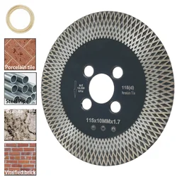 Lame de scie circulaire en diamant, 115mm, coupe la pierre de granit, porcelaine, carreaux de céramique, disque de scie fin, outils 