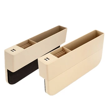 

1pcs Car Front Seat Gap Filler Organizer Charger Holder Auto Interior Gap Plug Multi-function Crevice Storage Box Accessories