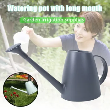 

New 1.8L Indoor Outdoor Plant Watering Can Long Mouth Plastic Water Spray Pot Garden Tools SCI88