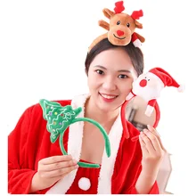 Мультфильм Санта Клаус рождественская ёлка, олень, с обручем для волос COS Реквизит рождественские украшения плюшевые игрушки куклы для девочек вечерние игрушки