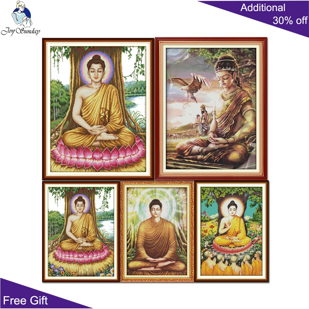 Набор для вышивки крестиком Joy Sunday Sakyamuni CR251(1)(2)(3)(4)(5) 14CT 11CT|joy sunday|cross stitch kitscounted cross