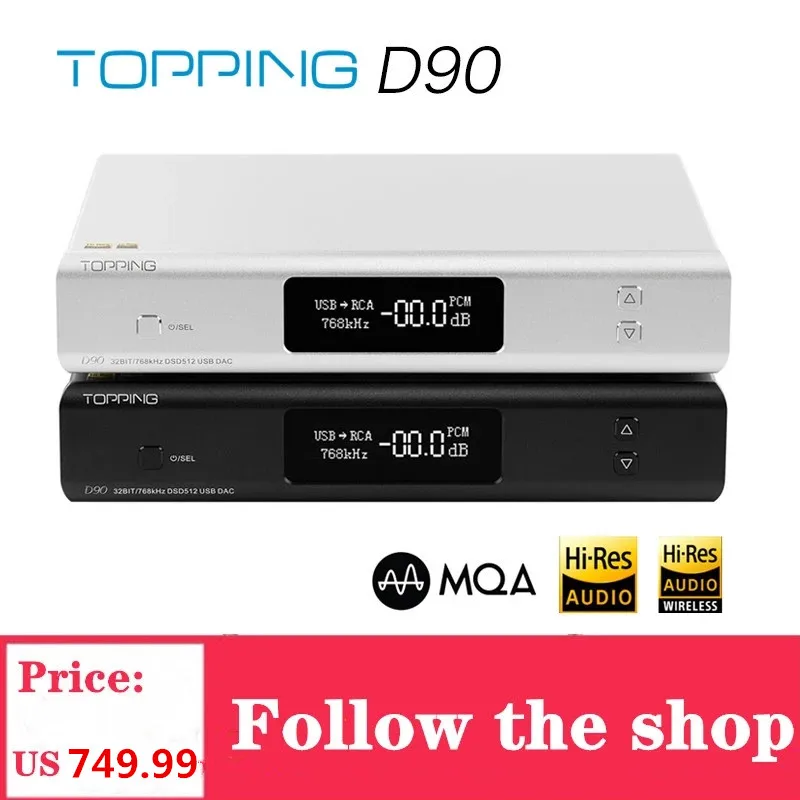 Hi Fi плеер TOPPING D90 MQA декодер AK4499 USB DAC Bluetooth 5 0 DSD512 CAR8675 LDAC|Цифро-аналоговые