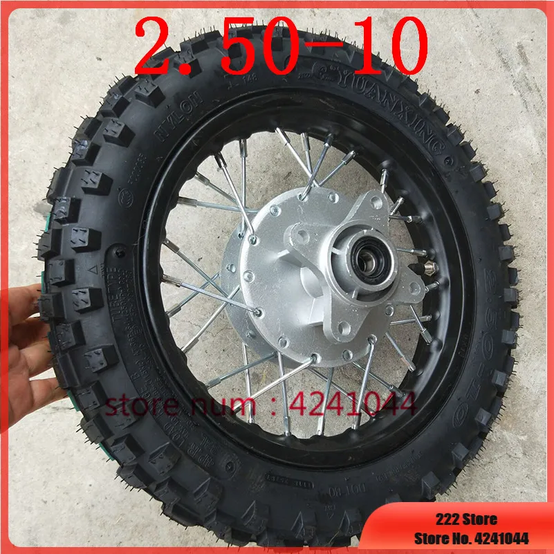 2.50 10 cerchioni posteriori pneumatici ruota in acciaio da 10 pollici 28  cerchi a raggi mozzo freno a tamburo per CRF50 dirt pit bike motocross moto  fuoristrada|Tyres| - AliExpress