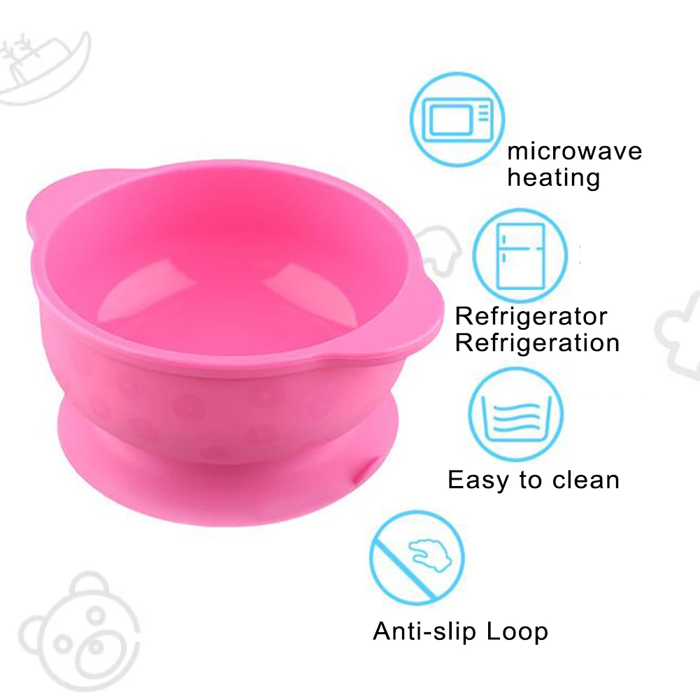 Для кормления новорожденных силиконовая миска обучения для кормления всасывающая чаша Нескользящая обучающая посуда детские принадлежности для кормления