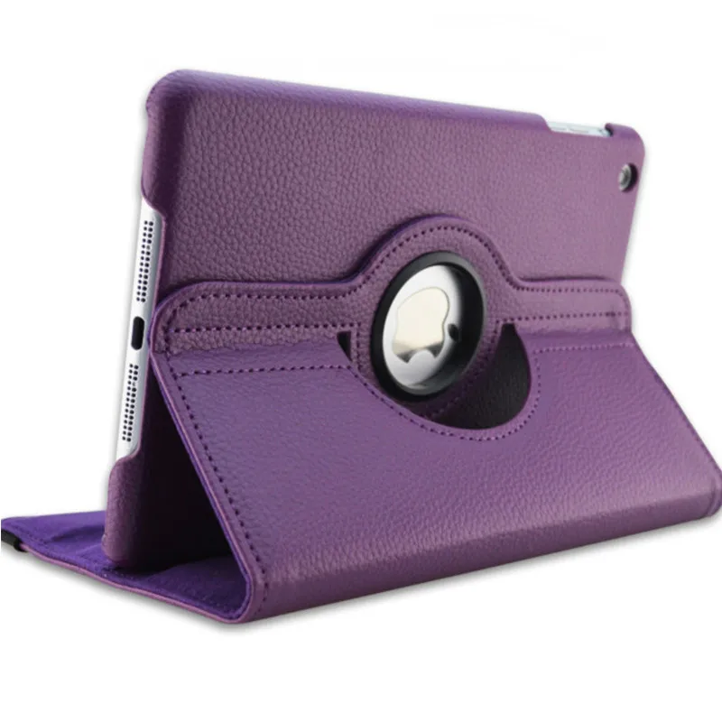 Чехол для 12,9 iPad Pro 360 градусов вращающийся стенд чехол с Умной защитной крышкой для Apple iPad Pro 12,9 дюймов чехлы - Цвет: Фиолетовый