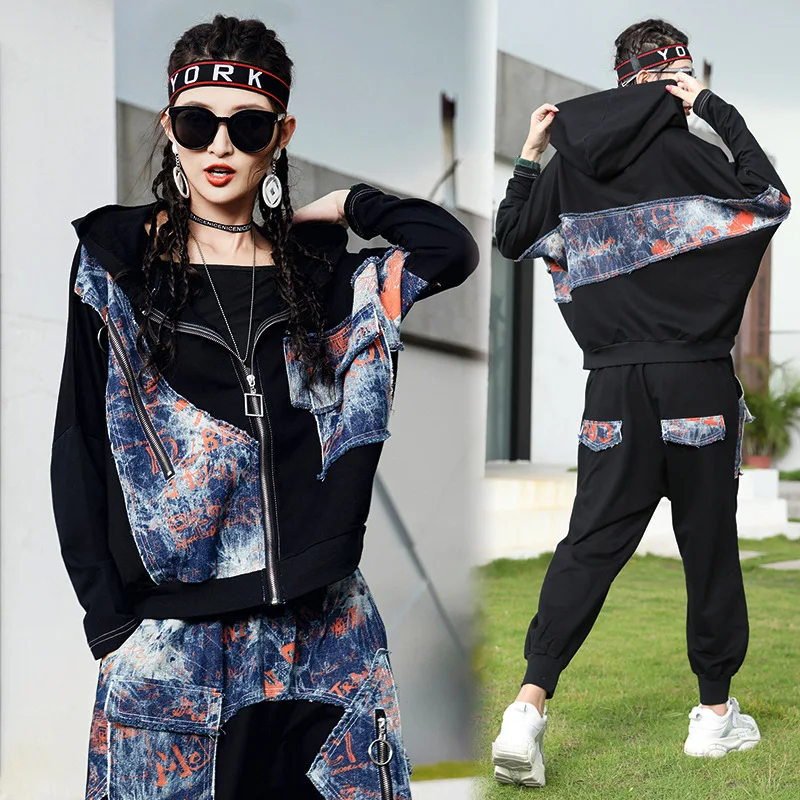 

Casual fashion sports suit women's 2020 Autumn Korean style loose large version Western style European fashion two-piece suit