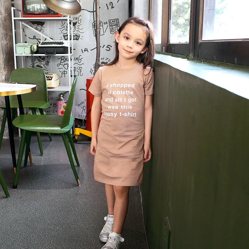 Girls Baby Outing Dresses Cotton Letter Print Birthday T Shirt Dress Summer Clothes Toddler Infant Girl Kid | Детская одежда и