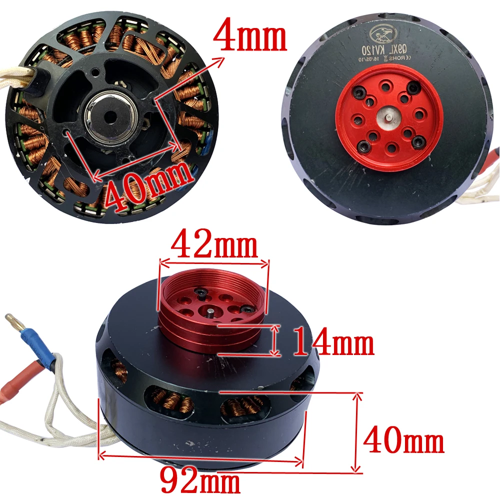 8318 KV120 бесщеточный двигатель CW/CCW EA95 обновленная версия Q9XL 8-12S Outrunner бесщеточный двигатель для сельскохозяйственных дронов