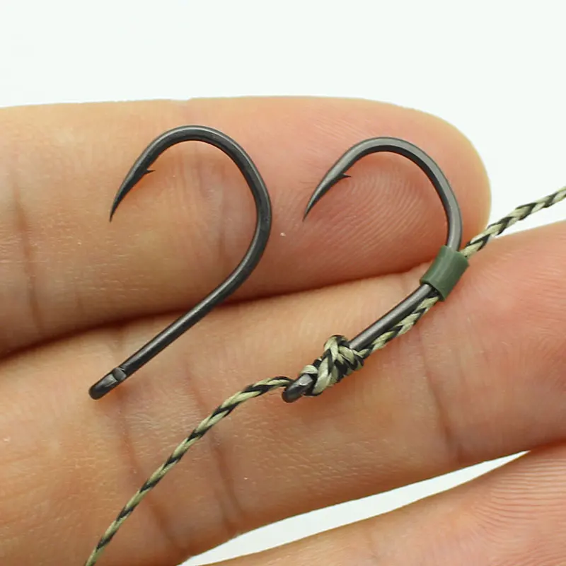 100PCS high carbon steel carp hook wide gap barbed for popping Boilies needle curve matt black fishing accessories |