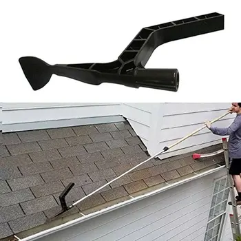 

Outdoor Home Convenient Gutter Tool Easy Install Black Skylights Scoop ABS Accessories Farm Garden Cleaning Spoon Roof Leaves