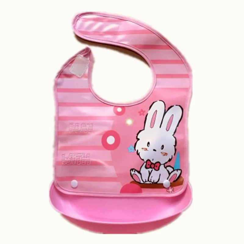 Security Cartoon Print Baby Bibs Boys Girls Bib Waterproof Soft Silicone Kids Burp Cloth Children Bib Feeding Bib with Pocket baby essential 