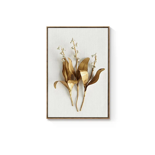 Golden-plant-leaves-and-flowers-Wall-art-canvas-painting-Wall-Pictures-for-Living-Room-Nordic-Decoration (2)