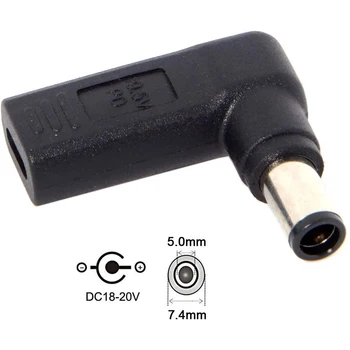 

USB 3.1 Type C Laptop Charger Adapter Converter 90 Degree USB-C Female DC Power Jack to DC 7.4X5.0mm for HP