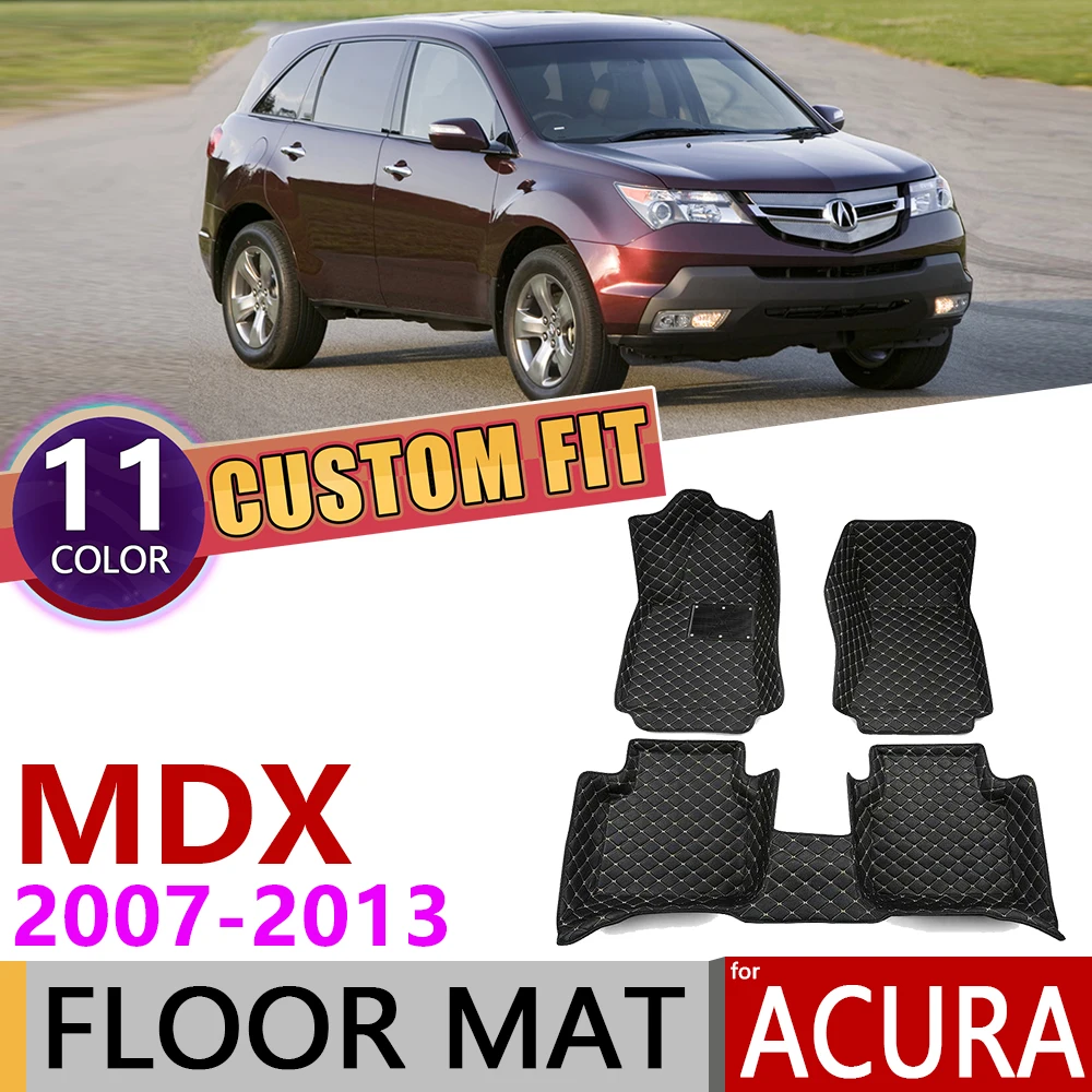 Пользовательские кожаные Коврики для Acura MDX YD2 7 мест 2007 ~ 2013 анти грязный авто