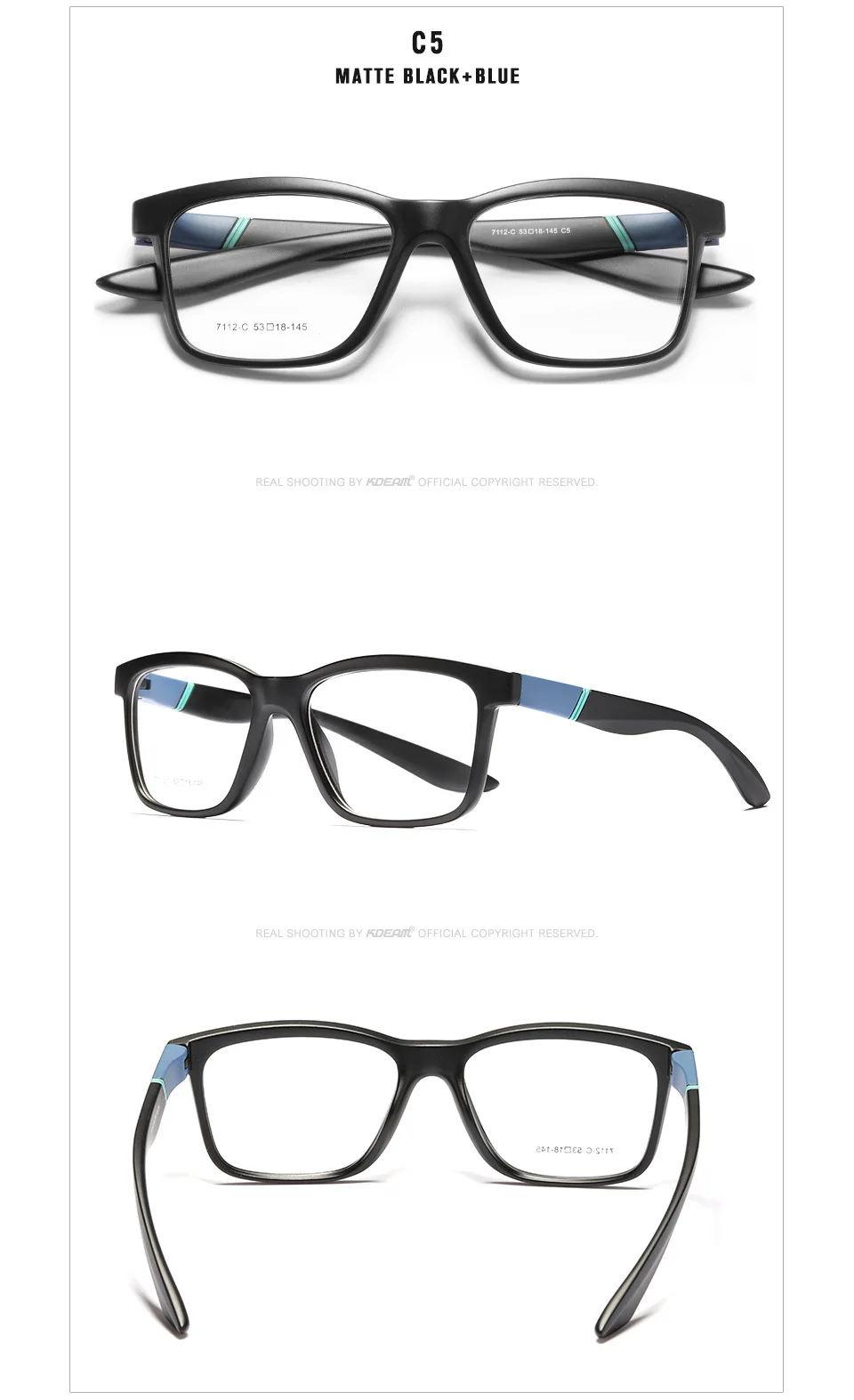 Zerosun TR90 Eyeglasses Frame Men Women Sports Glasses Man Brand Quality Light Spectacles for Prescription Myopia Diopter Lens