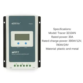 

(Ship From DE)30A MPPT Solar Charge Controller Solar Panel 12V/24V Backlight LCD Display Solar Controller Portable Regulator