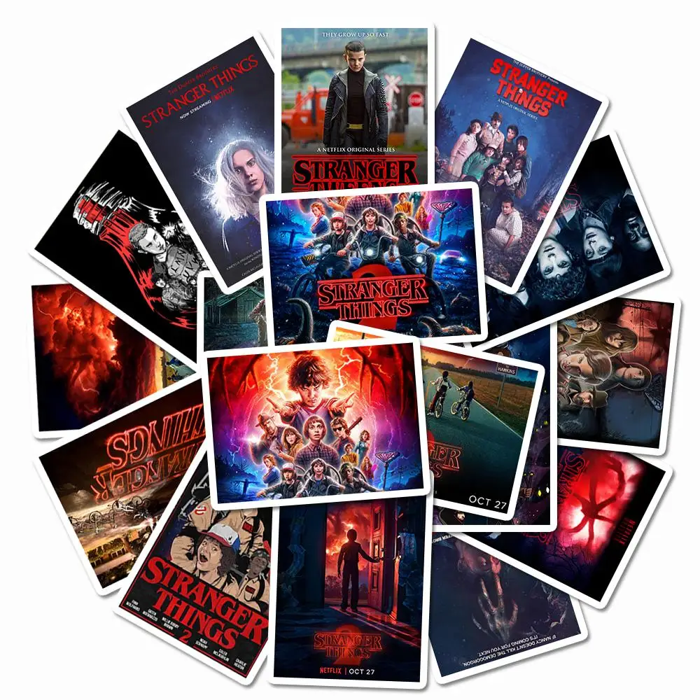 

25Pcs Stranger Things 2 sticker Car laptop PVC bicycle backpack home decal DIY waterproof PVC toy sticker