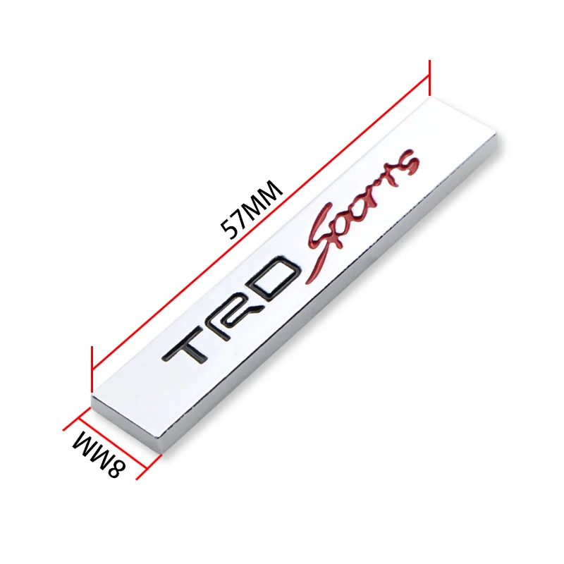 2PCS Fashion Auto Car Styling 3D Racing Development TRD Sticker Emblem Decal For Toyota Car Tail Fender Exterior Body Decoration