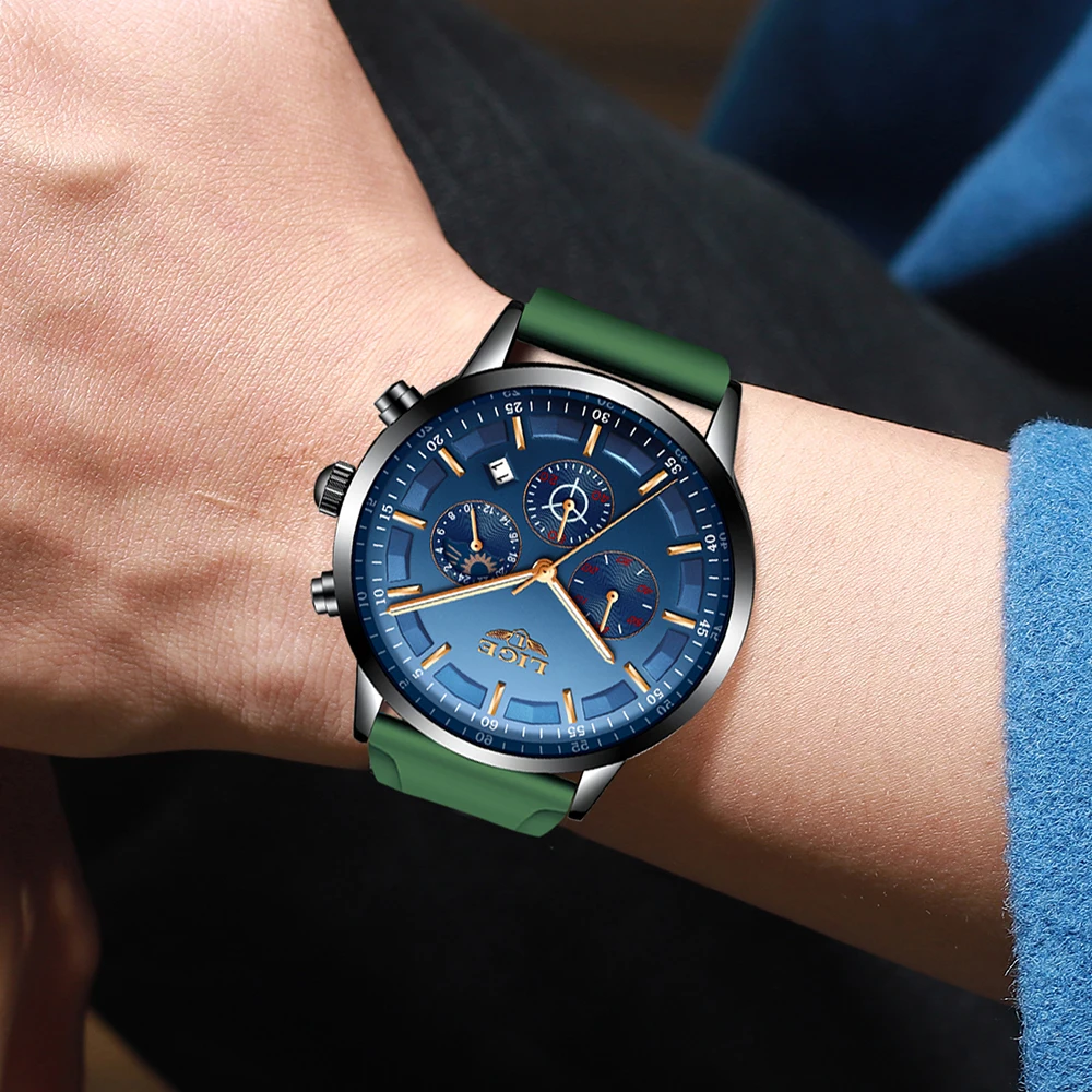Relojes, часы для мужчин, LIGE, модные спортивные кварцевые часы, мужские часы, Топ бренд, Роскошные, бизнес, водонепроницаемые часы, Relogio Masculino