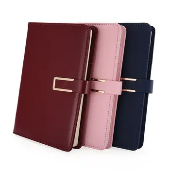 

Belt Buckle Notebook Business Leather A5 Office Work Notebook Stationery Thick Book Literature and Art Delicacy Simple