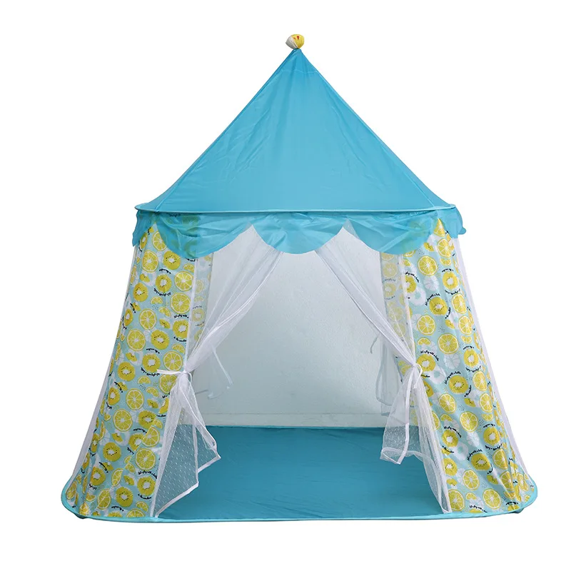 Палатка для детей, декор для игровой комнаты, Детская летняя игровая палатка, палатка принцессы, замок, портативная складная, подарки - Цвет: Blue