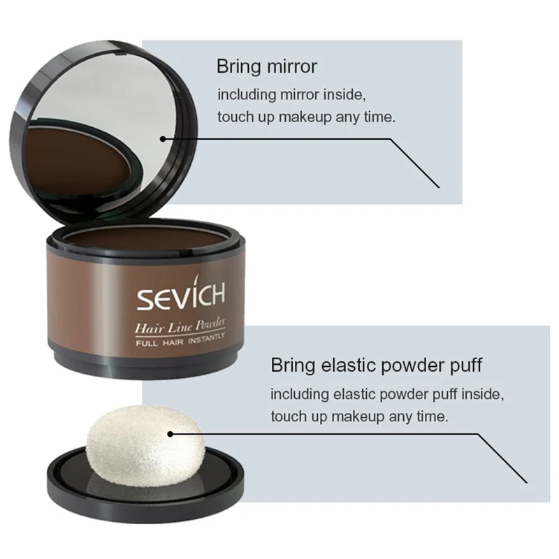 Sevich Hair Volume Set Useful Increases 4g Rotating Hair Volume Powder Spray Styling 4g Hairline powder Coverage root