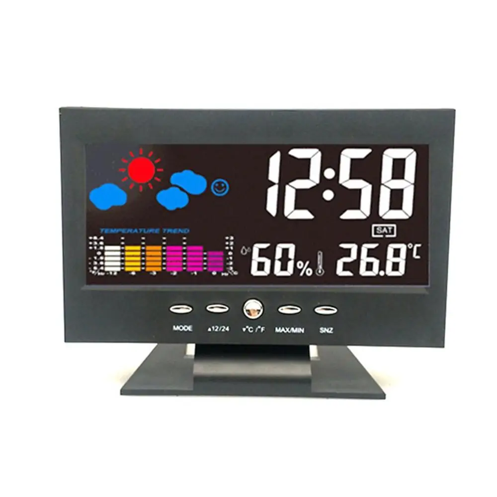Многофункциональный большой экран "вечный" календарь с часами Led с подсветкой погоды Цифровой дисплей настольные часы - Цвет: Without USB cable
