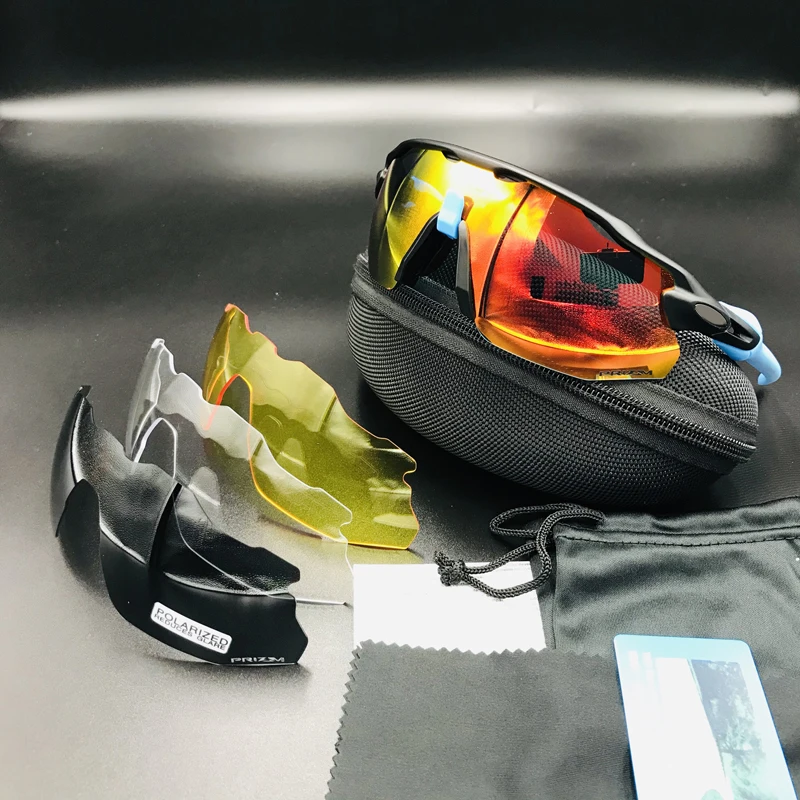 Polarized 4 Очки для езды на велосипеде, женские, мужские, для бега, спортивные, поляризационные, для езды на велосипеде, MTB, для езды, Защитные солнцезащитные очки, 4 линзы, очки - Цвет: Polarized 4