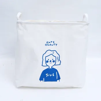

Drawstring Toy Sundries Storage Basket Wash Clothes Box Dirty Clothes Folding Storage Organizer Clothing Package Container