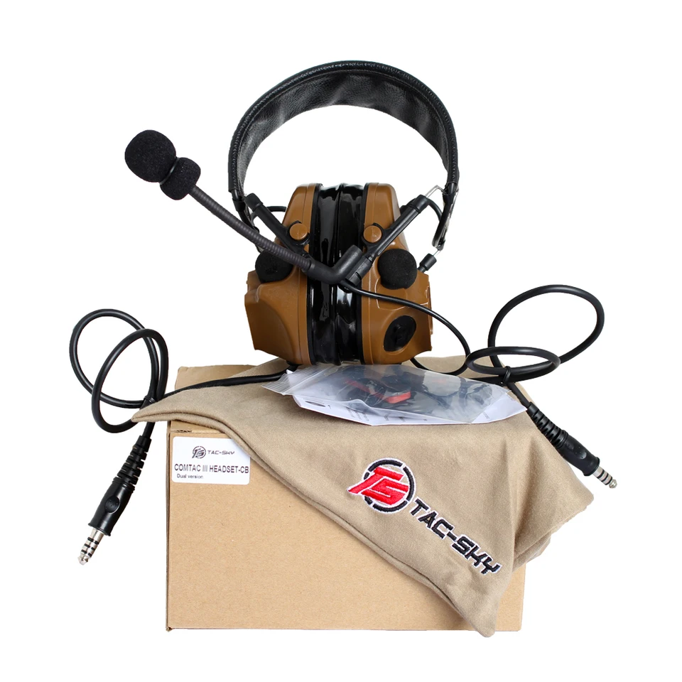 屋外狩猟戦術的なヘッドセットTAC-SKY comtac iiiシリコン耳あて
