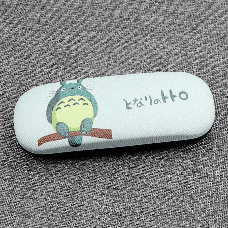 Cartoon Student Myopia Glasses Case Boys and Girls Rabbit Kitten Totoro Tiger Metal Leather Eyewear Box