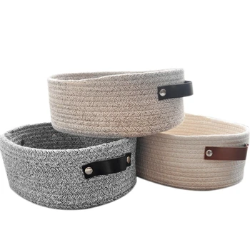 

3Pcs/Set Cotton Desktop Storage Basket Sundries Underwear Storage Box Diy Office Desktop Organize Sundries Container Laundry Bas